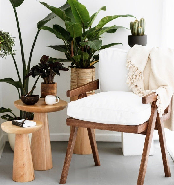 Short Mushroom Coffee & Side Table | Raw Color - Rafine Living