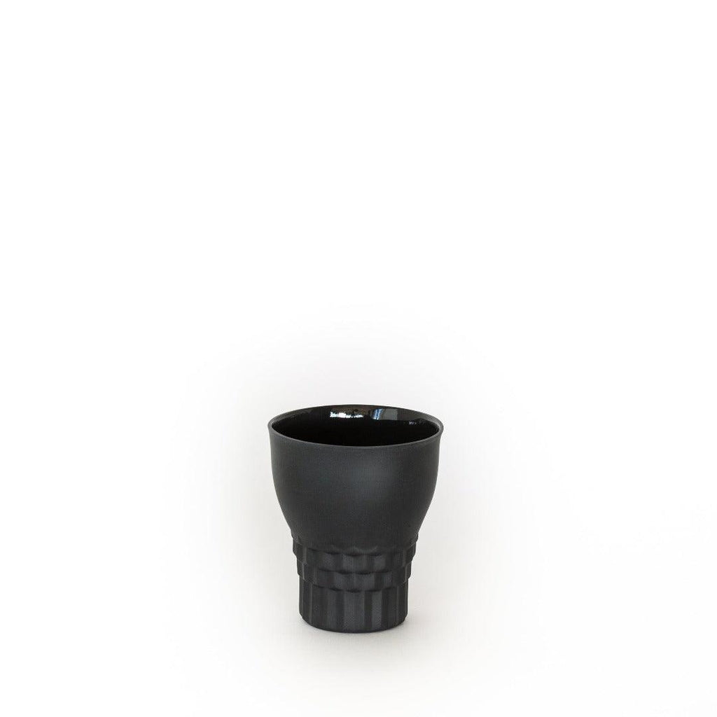 Rafine Living Handcrafted Home Goods Pixel Ceramic Coffee Mug Black Dekupe 01