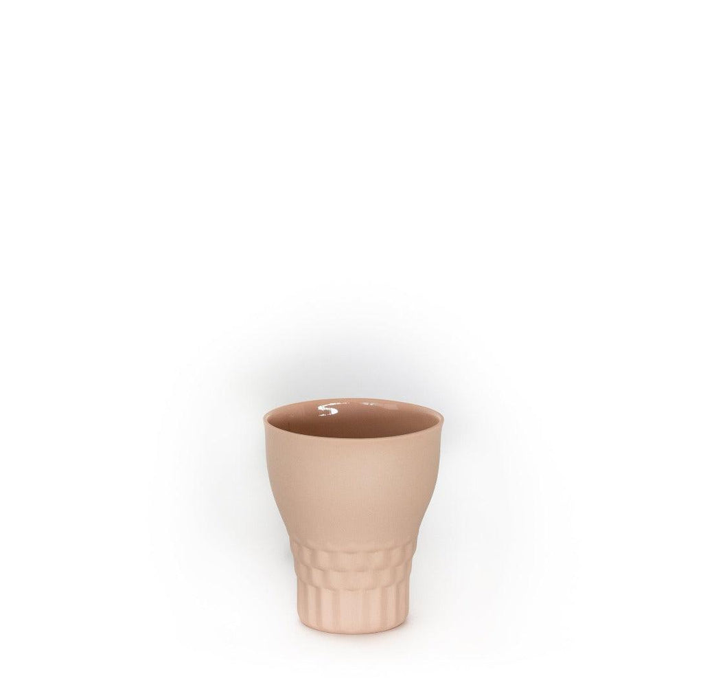 Rafine Living Handcrafted Home Goods Pixel Ceramic Coffee Mug Salmon Dekupe 01