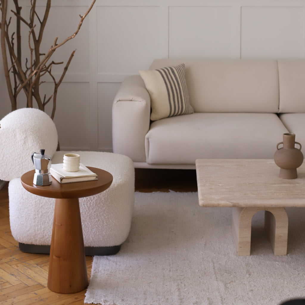 Rafine Living Handcrafted Home Goods Tuca's Home Mushroom 2 and 3 Dark Wood Coffee Table modern midcentury furniture 1